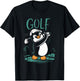 Golf Penguin Golfing Golf Player Cute Golfer T-Shirt - T-Shirt | Black