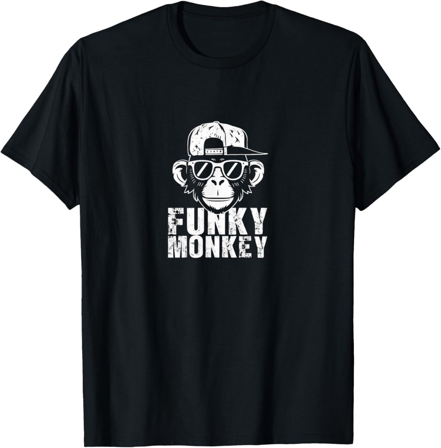 Funky Monkey Retro Style Cool Design T-Shirt - T-Shirt | Black