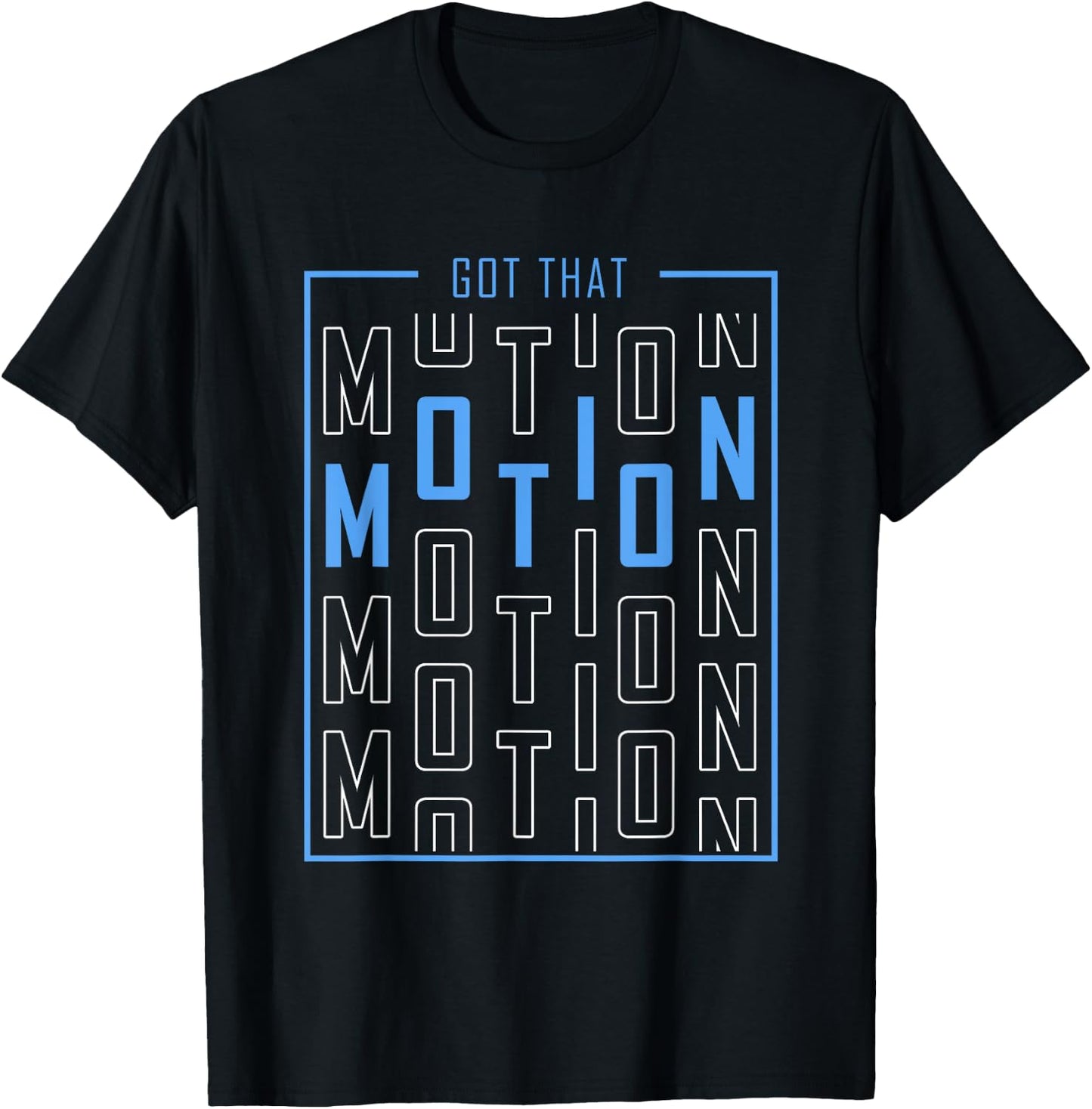 Blue Got Motion Blue Graphic T-Shirt - T-Shirt | Black