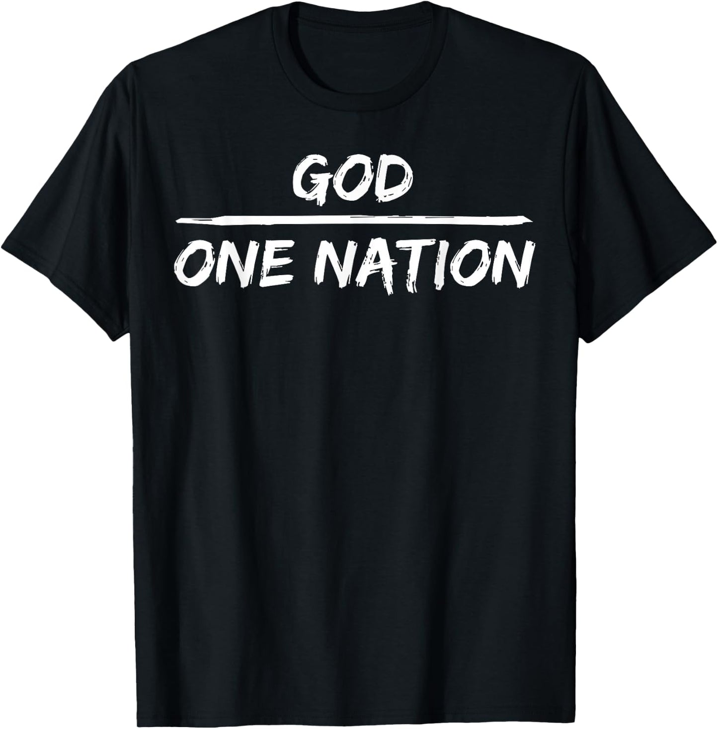 One Nation Under God Patriotic Christian American USA T-Shirt - T-Shirt | Black