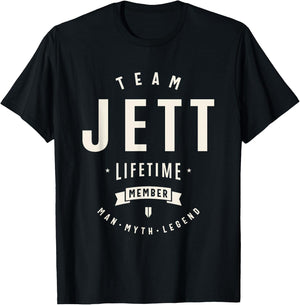 Team Jett Lifetime Member Funny Name Jett T-Shirt - T-Shirt | Black