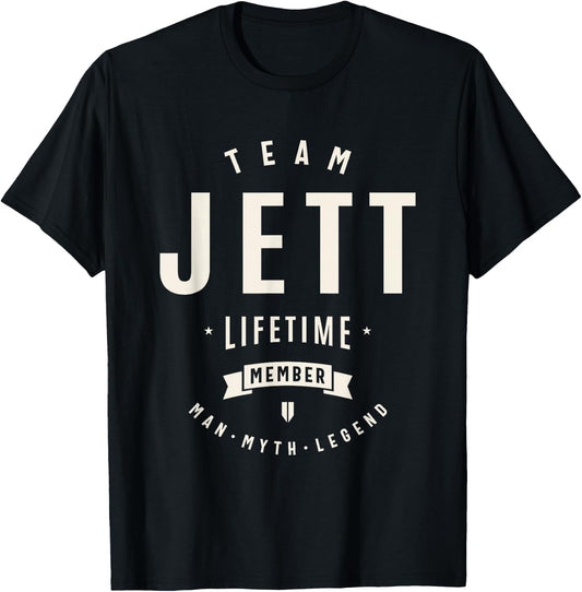Team Jett Lifetime Member Funny Name Jett T-Shirt - T-Shirt | Black
