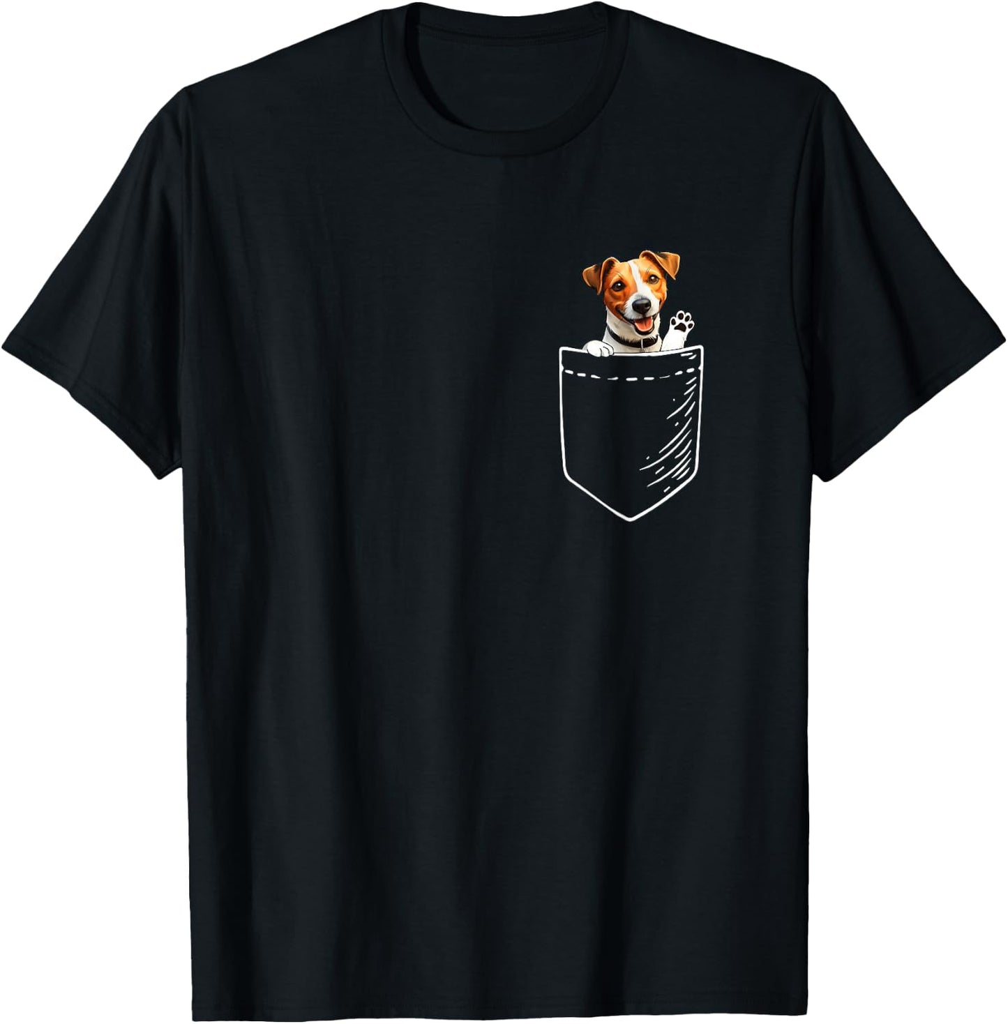 Kids JRT Dog Lover Pocket Jack Russell T-Shirt - T-Shirt | Black