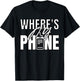 Where's My Phone funny smartphone pay phone retro T-Shirt - T-Shirt | Black