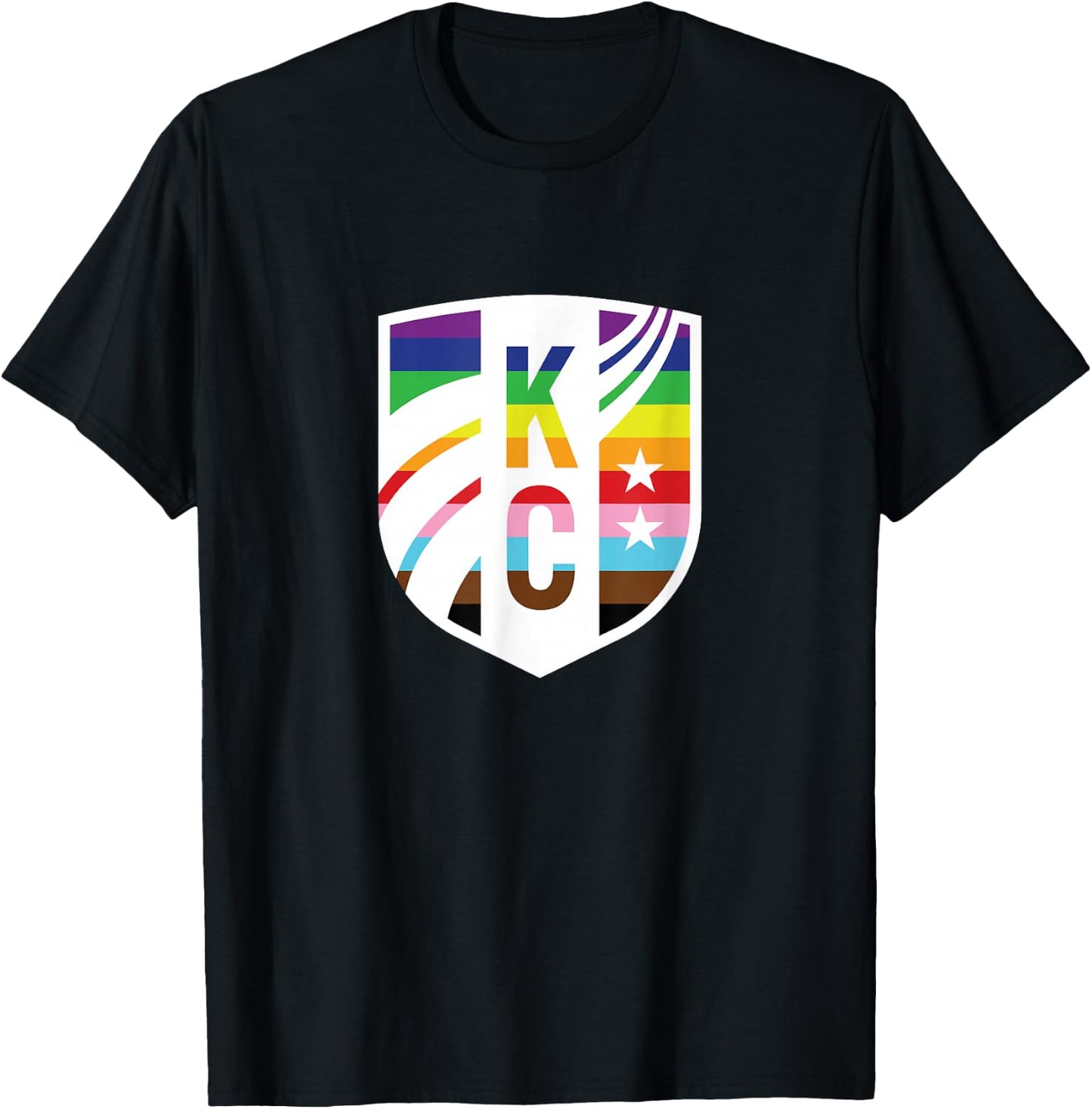 NWSL Kansas City Current Pride Crest T-Shirt - T-Shirt | Black