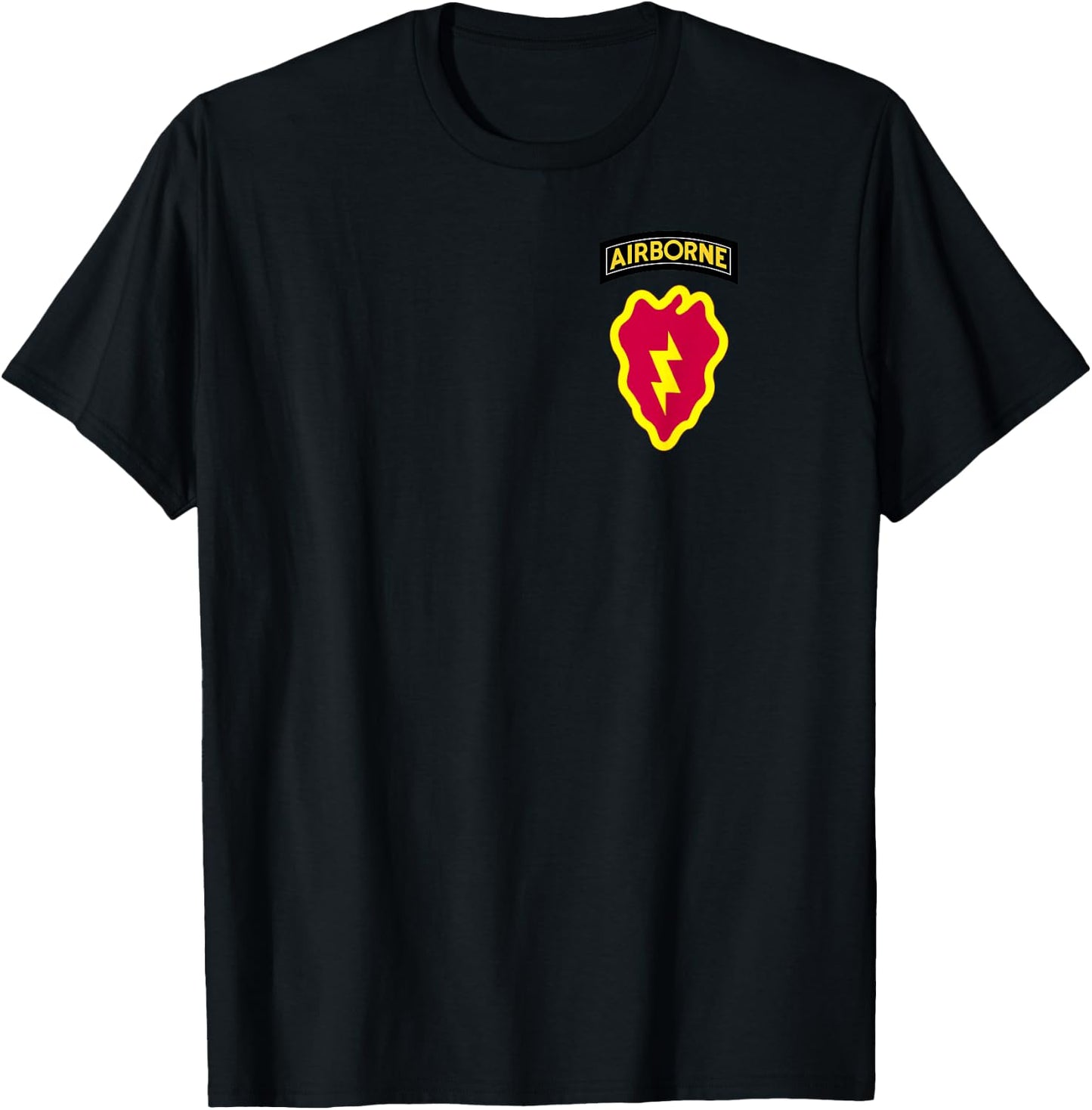 25th Infantry Division - 25th ID Airborne (ABN) Patch T-Shirt - T-Shirt | Black
