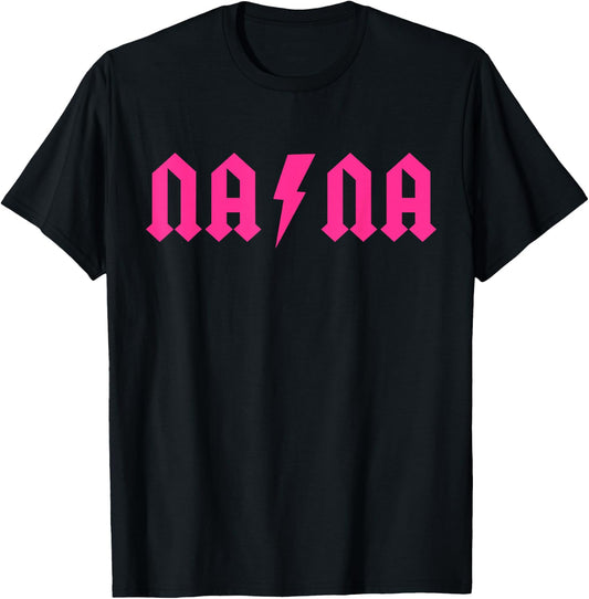 Rock n Roll Nana Birthday Rock Star Matching Family T-Shirt - T-Shirt | Black