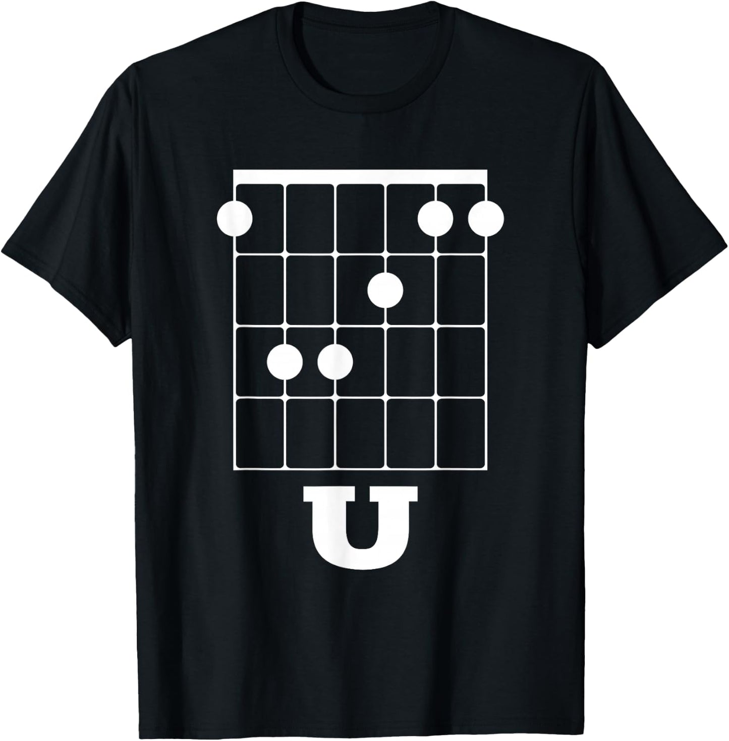 Funny Guitar Shirt - F Chord U T-Shirt - T-Shirt | Black