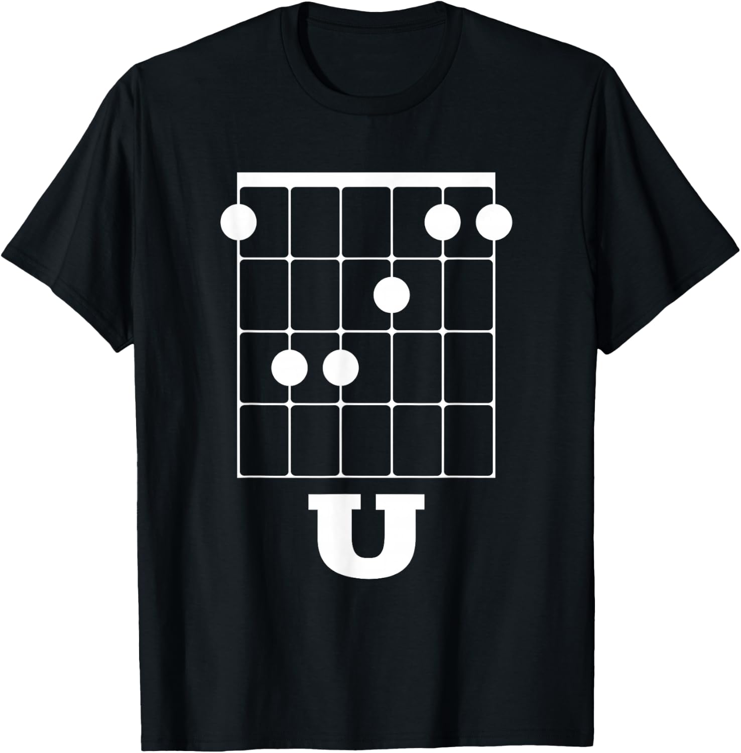Funny Guitar Shirt - F Chord U T-Shirt - T-Shirt | Black