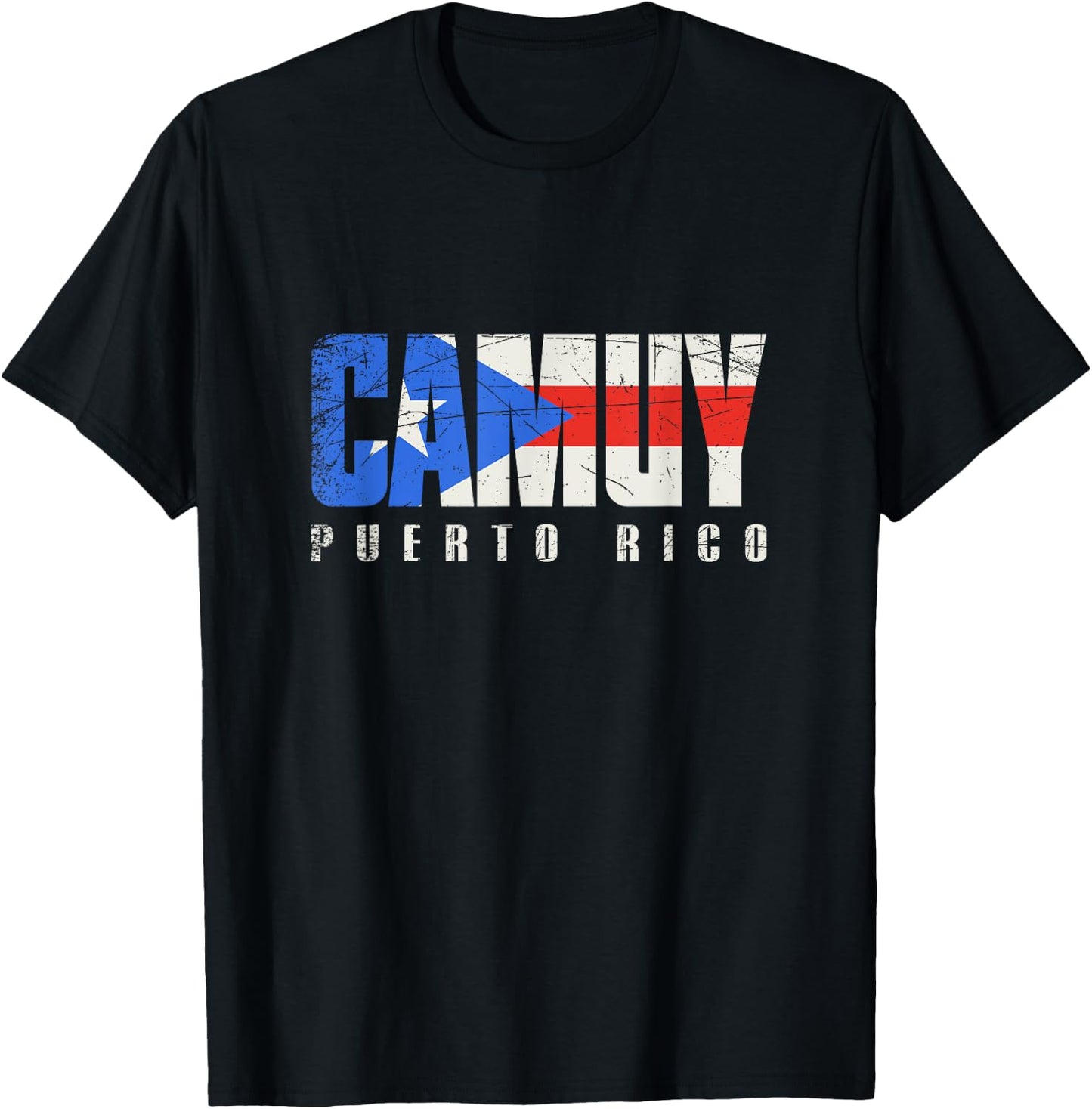 Camuy Puerto Rico, Puerto Rican flag T-Shirt - T-Shirt | Black