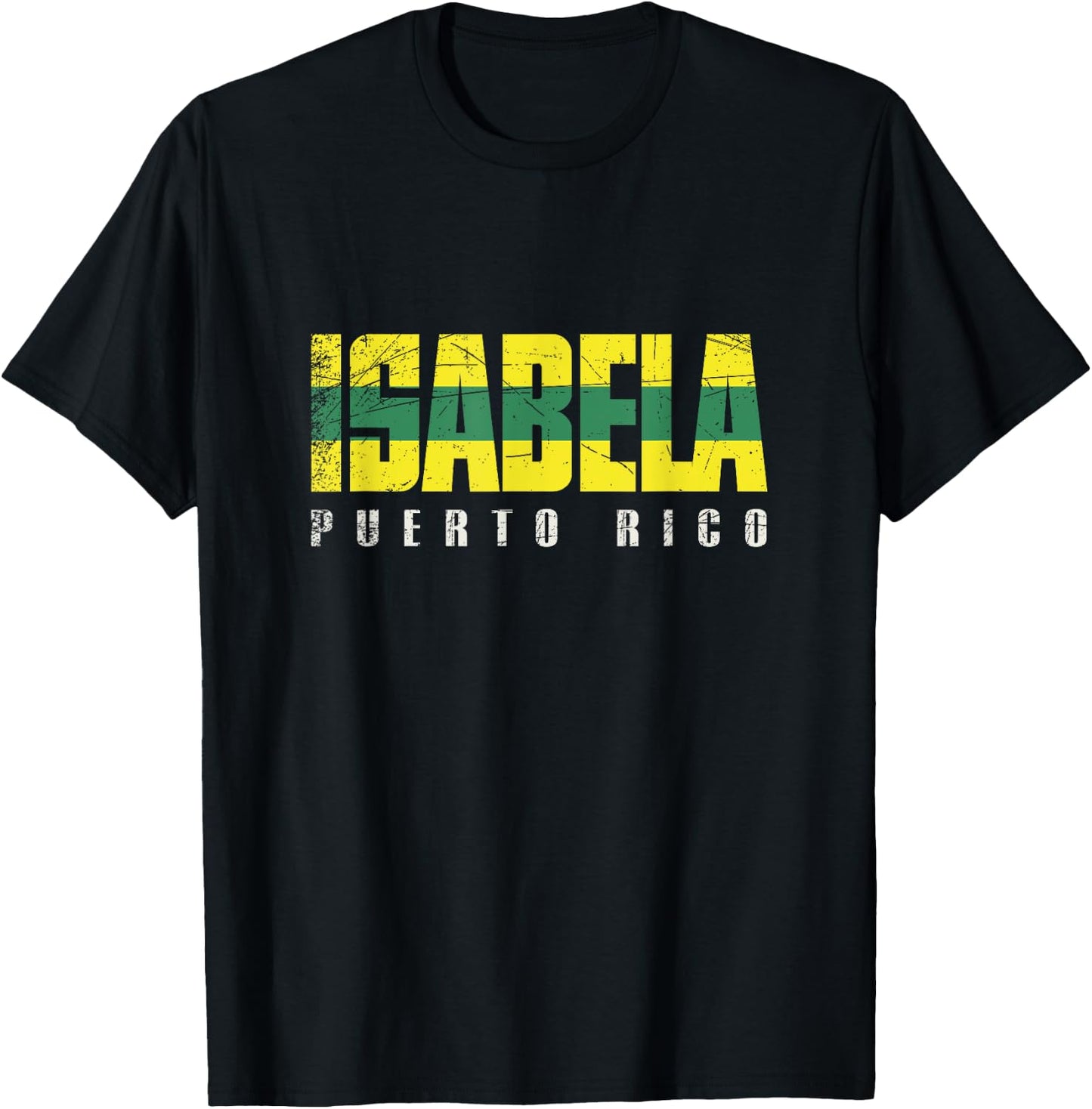 Isabela City in Puerto Rico, Isabela Flag T-Shirt - T-Shirt | Black