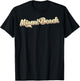 Miami Beach Retro Art Baseball Font Vintage T-Shirt - T-Shirt | Black
