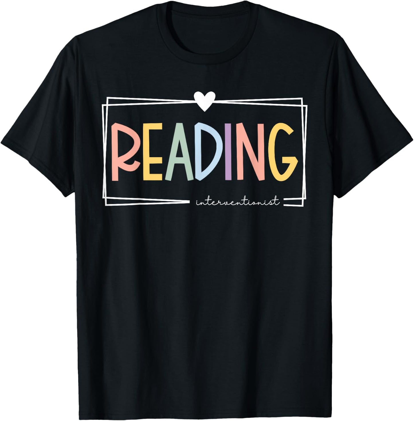 Retro Reading Interventionist Reading Specialist Team T-Shirt - T-Shirt | Black