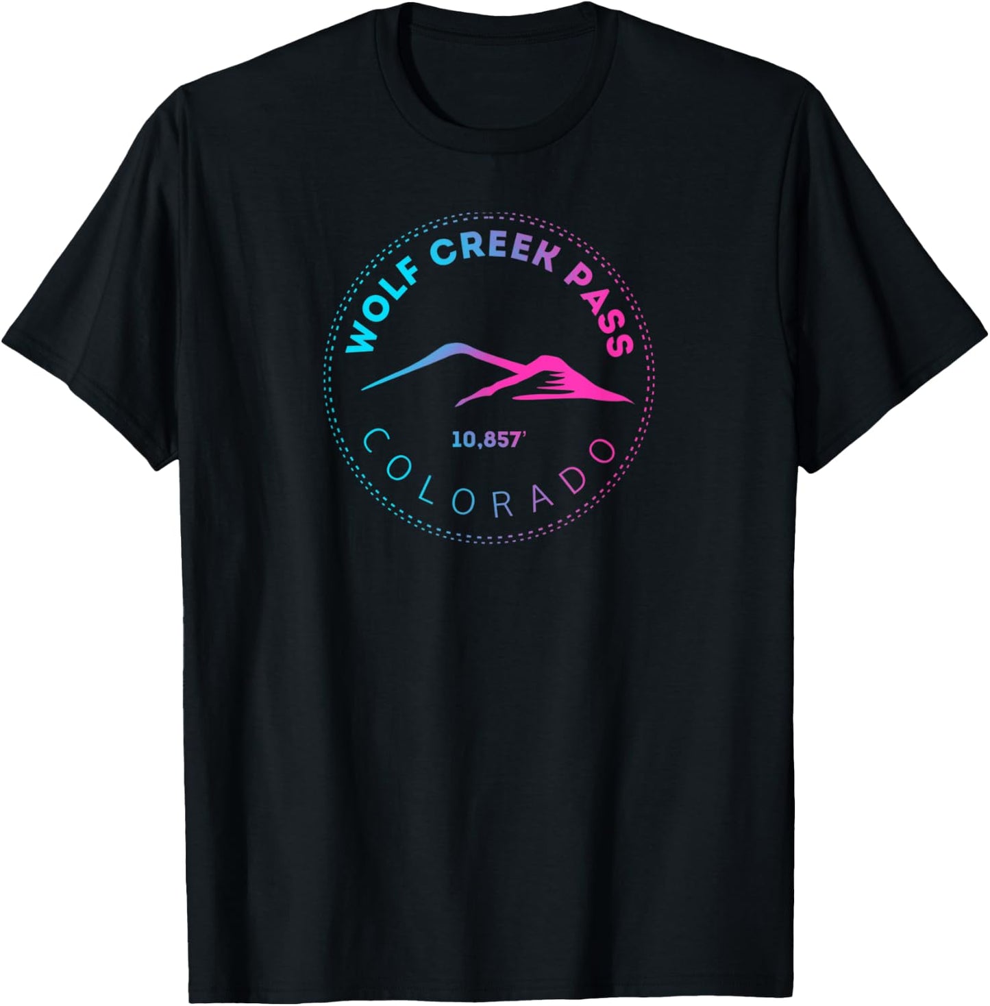 Wolf Creek Pass Colorado – Radiant Elevated Mountain T-Shirt - T-Shirt | Black