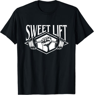 Funny Gym Shirts Sweet Lift - Workout Gym Weightlifting Bodybuilding , Small, Black T-Shirt - T-Shirt | Black