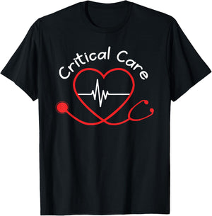 Critical Care Nursing Department ICU RN Critical Care Nurse T-Shirt - T-Shirt | Black