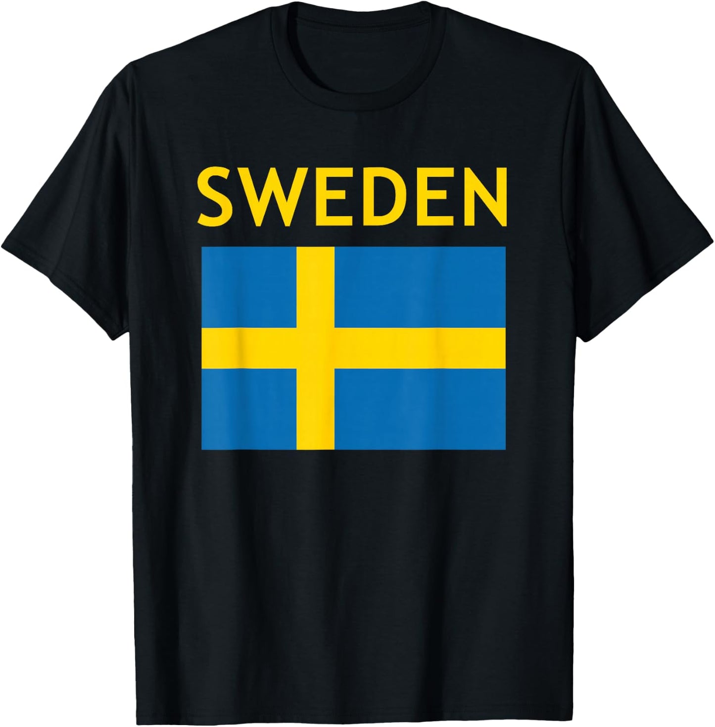 Kids Vintage Sweden Flag Swedish Souvenir Boys Girls Toddler T-Shirt - T-Shirt | Black