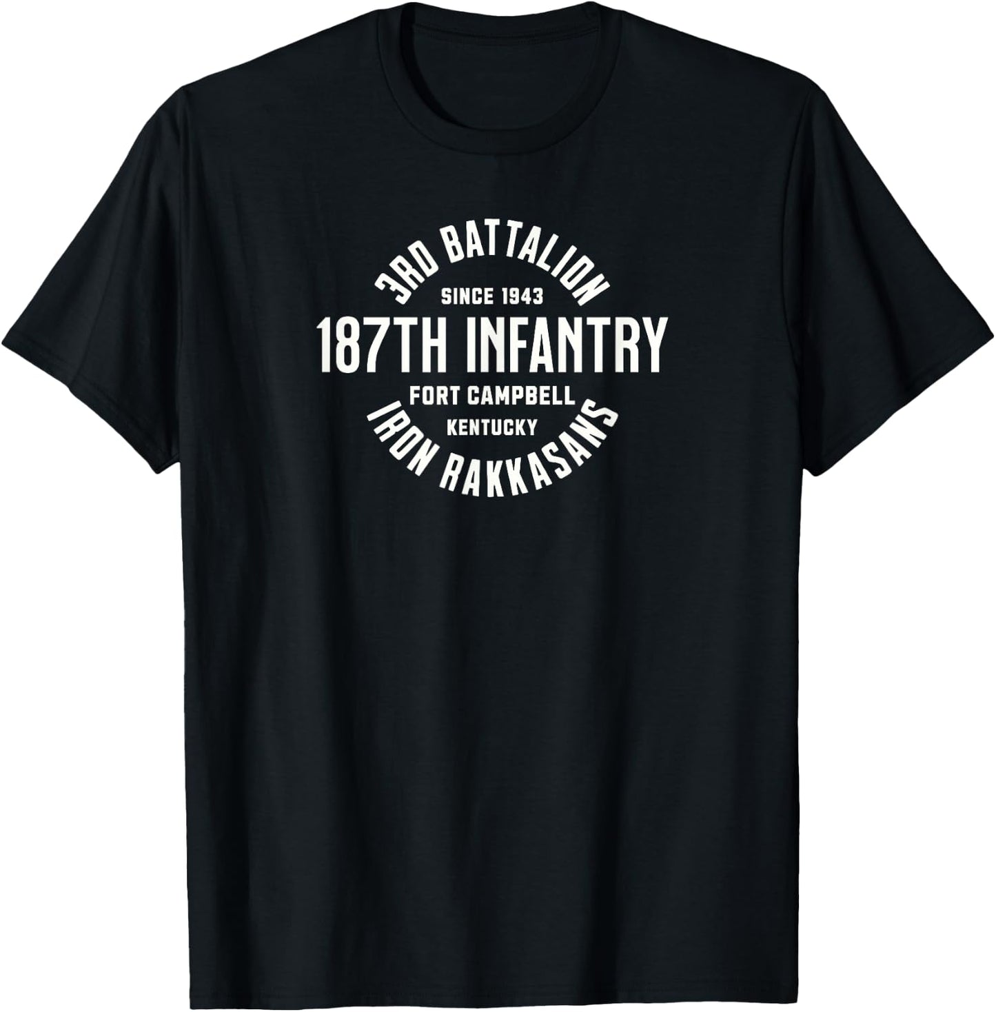 3rd Battalion 187th Infantry Fort Campbell Kentucky Veteran T-Shirt - T-Shirt | Black