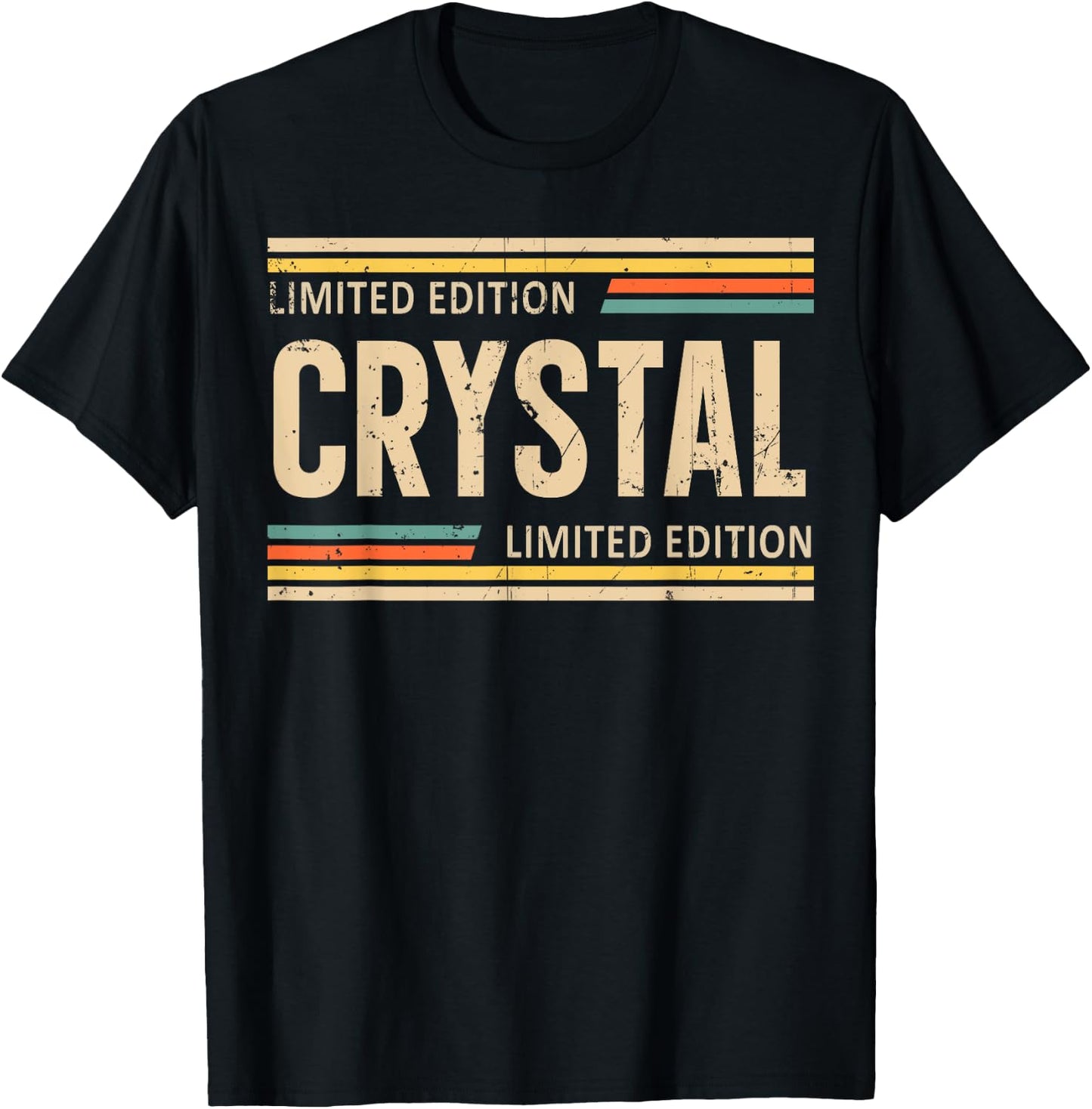 CRYSTAL Limited Edition Shirt CRYSTAL Name Personalized T-Shirt - T-Shirt | Black