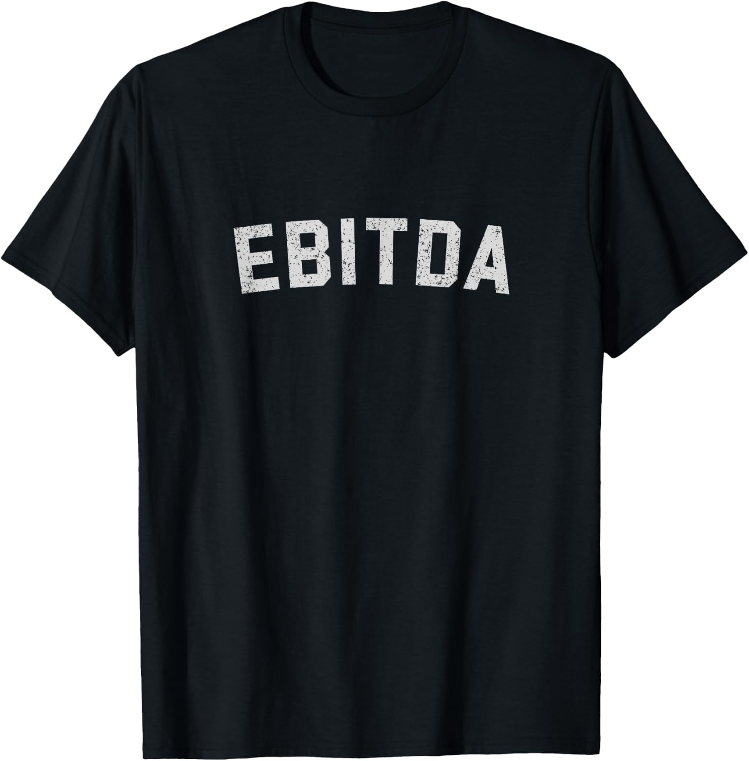 The Trader's EBITDA Box Letter (Knockout Text) Adult Cotton , Small, Black T-Shirt - T-Shirt | Black