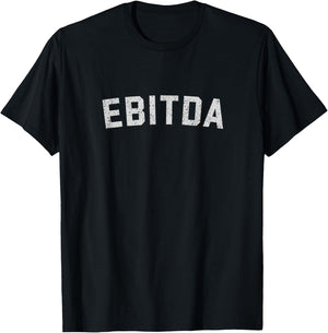 The Trader's EBITDA Box Letter (Knockout Text) Adult Cotton , Small, Black T-Shirt - T-Shirt | Black