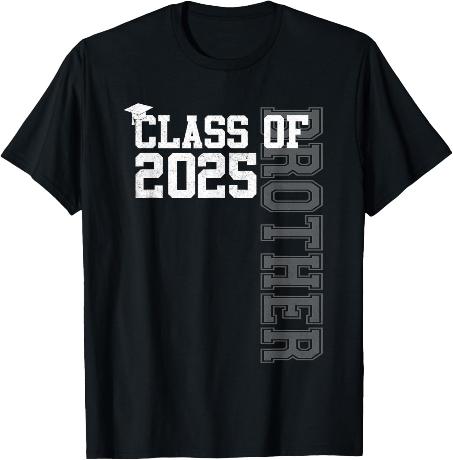 Senior Brother Proud Brother Of A Class Of 2025 Graduate T-Shirt - T-Shirt | Black