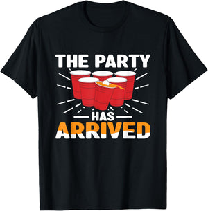 The Party Has Arrived Beer Ping Pong Beer Pong T-Shirt - T-Shirt | Black