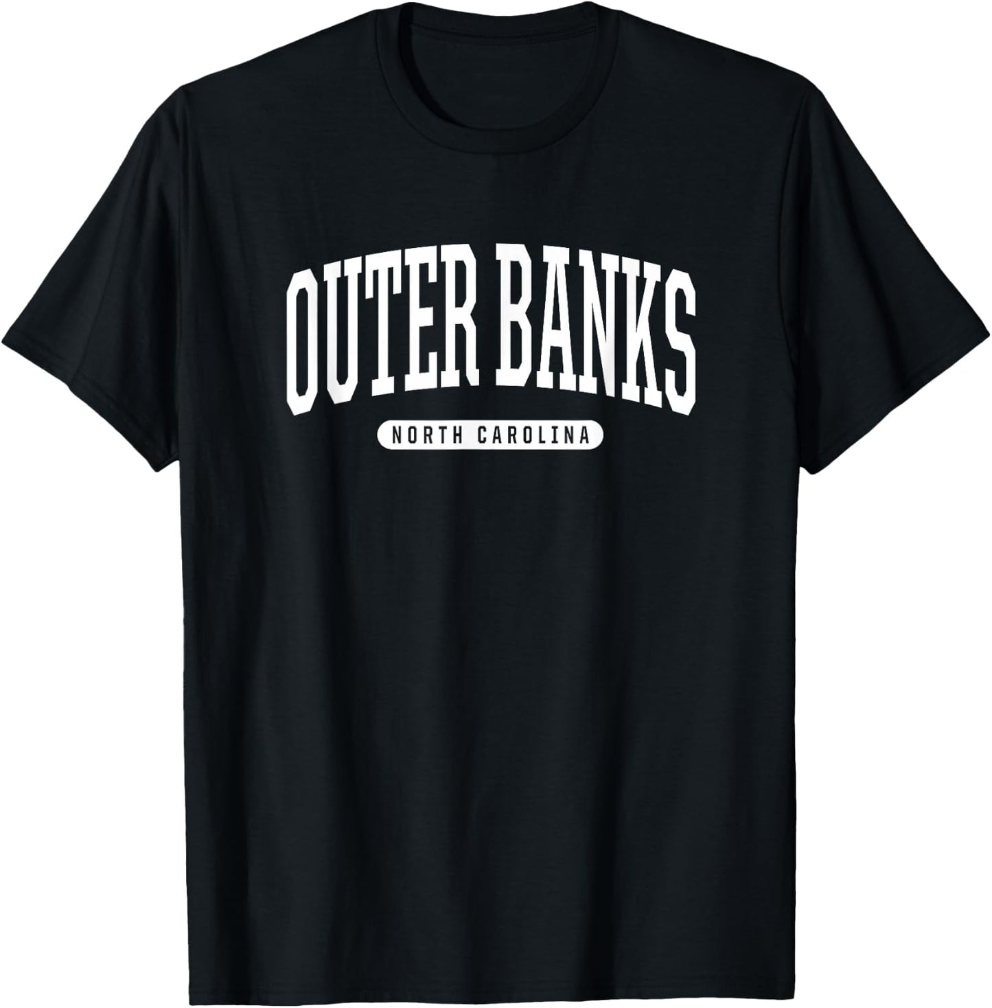 College Style Outer Banks North Carolina Souvenir Gift T-Shirt - T-Shirt | Black
