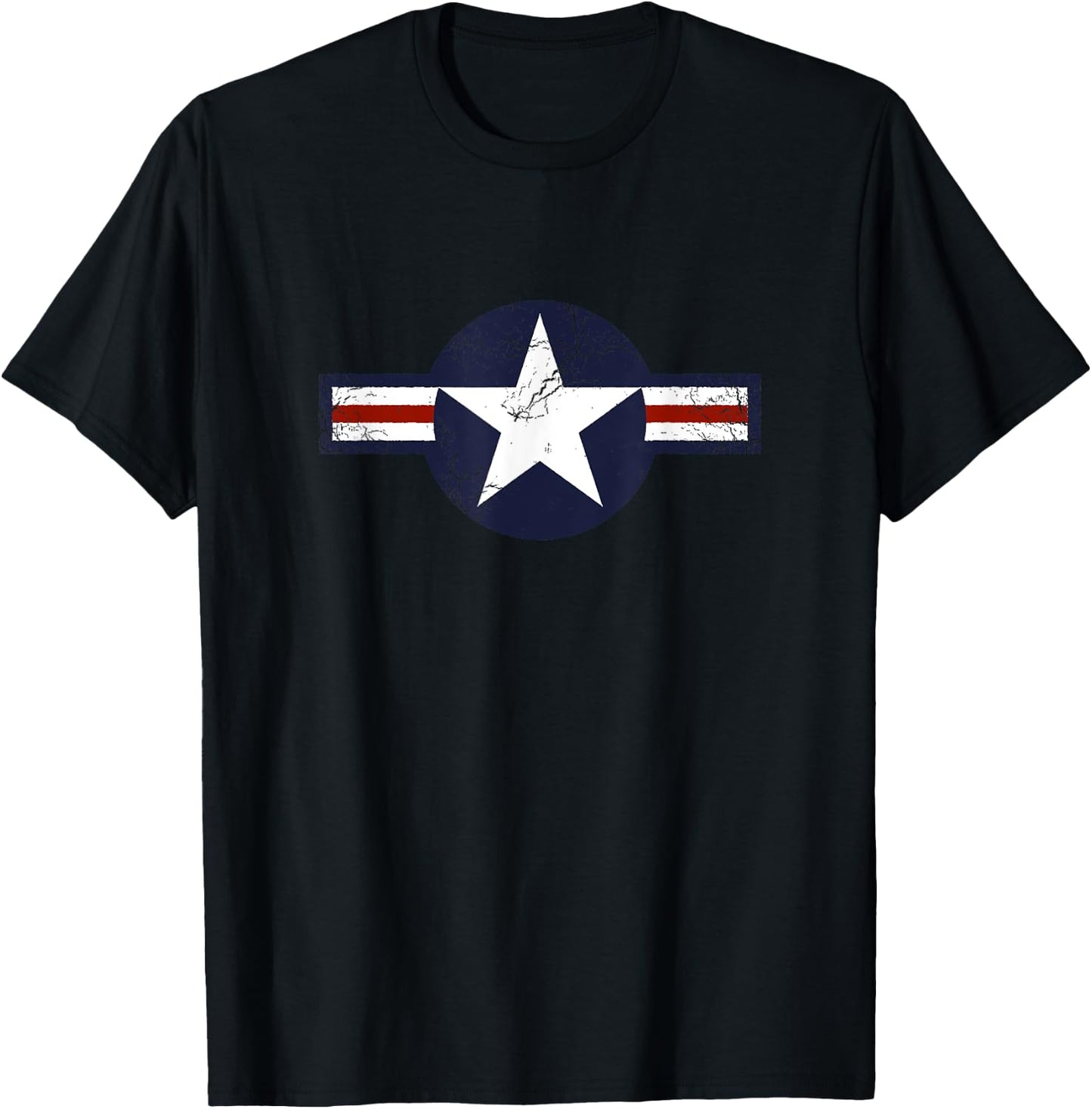 United States Military Roundel Aviation Gift Pilot T-Shirt - T-Shirt | Black