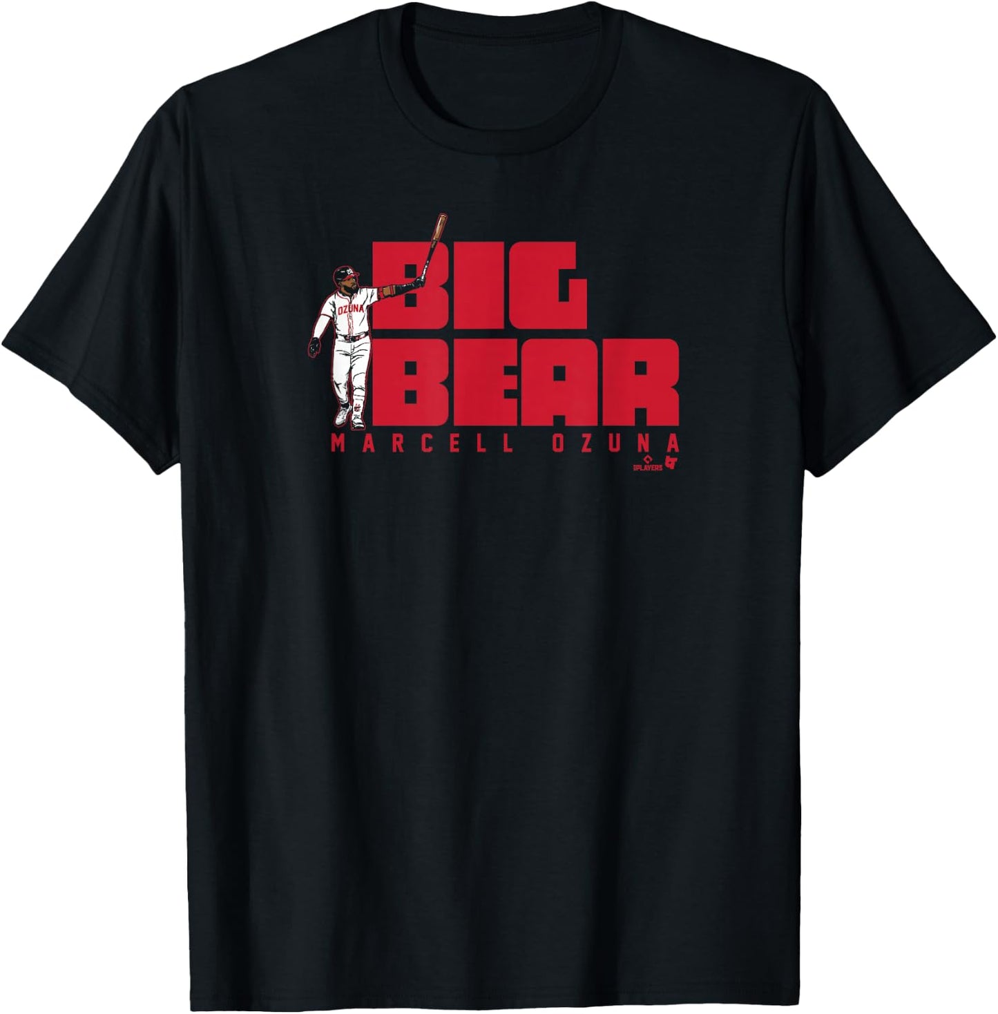 Marcell Ozuna - Big Bear - Atlanta Baseball T-Shirt - T-Shirt | Black