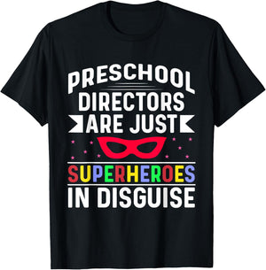 Superhero Preschool Directors Celebrate Your Impactful T-Shirt - T-Shirt | Black