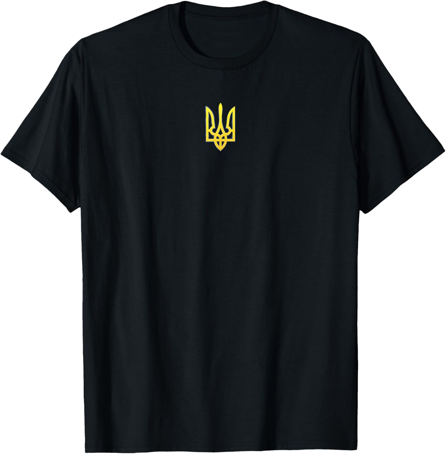 Ukraine Shirt Ukrainian Trident Military Zelensky Emblem T-Shirt - T-Shirt | Black