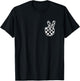 Checkered Peace Sign Hand Racing Flag Race Car Boys Toddler T-Shirt - T-Shirt | Black