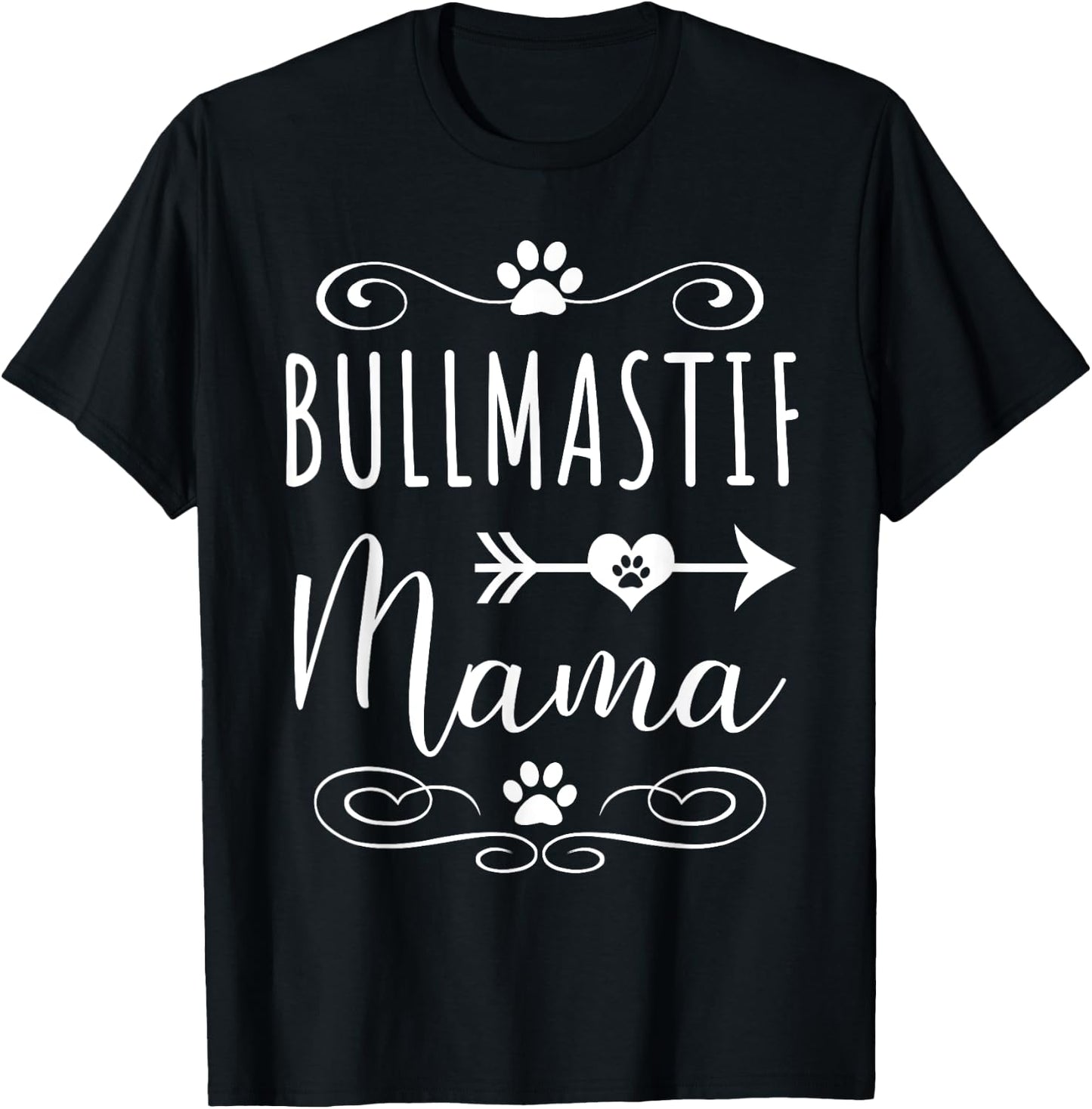 Bullmastiff Mama T Shirts Funny Bullmastiff Lover Dog Mom T-Shirt - T-Shirt | Black