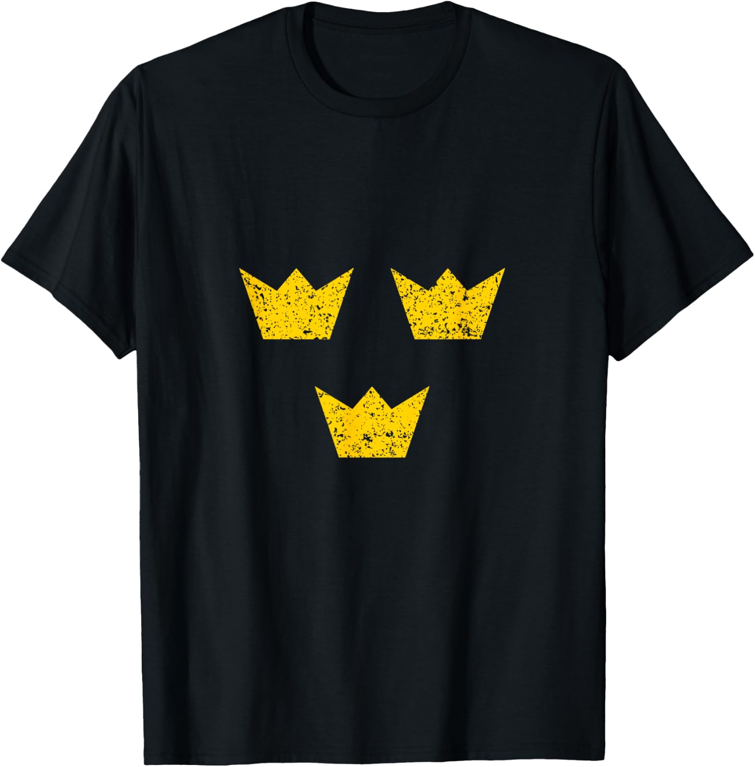 Sweden Crowns Swedish Flag Sverige Pride Vintage Souvenir T-Shirt - T-Shirt | Black