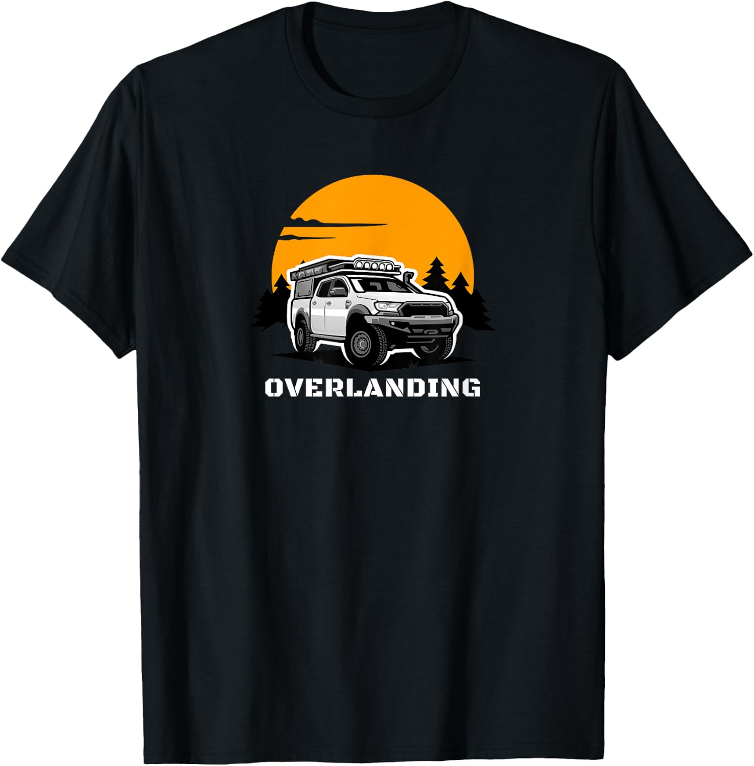 Overlanding Gear Accessories, Overlanding Light Bar T-Shirt - T-Shirt | Black