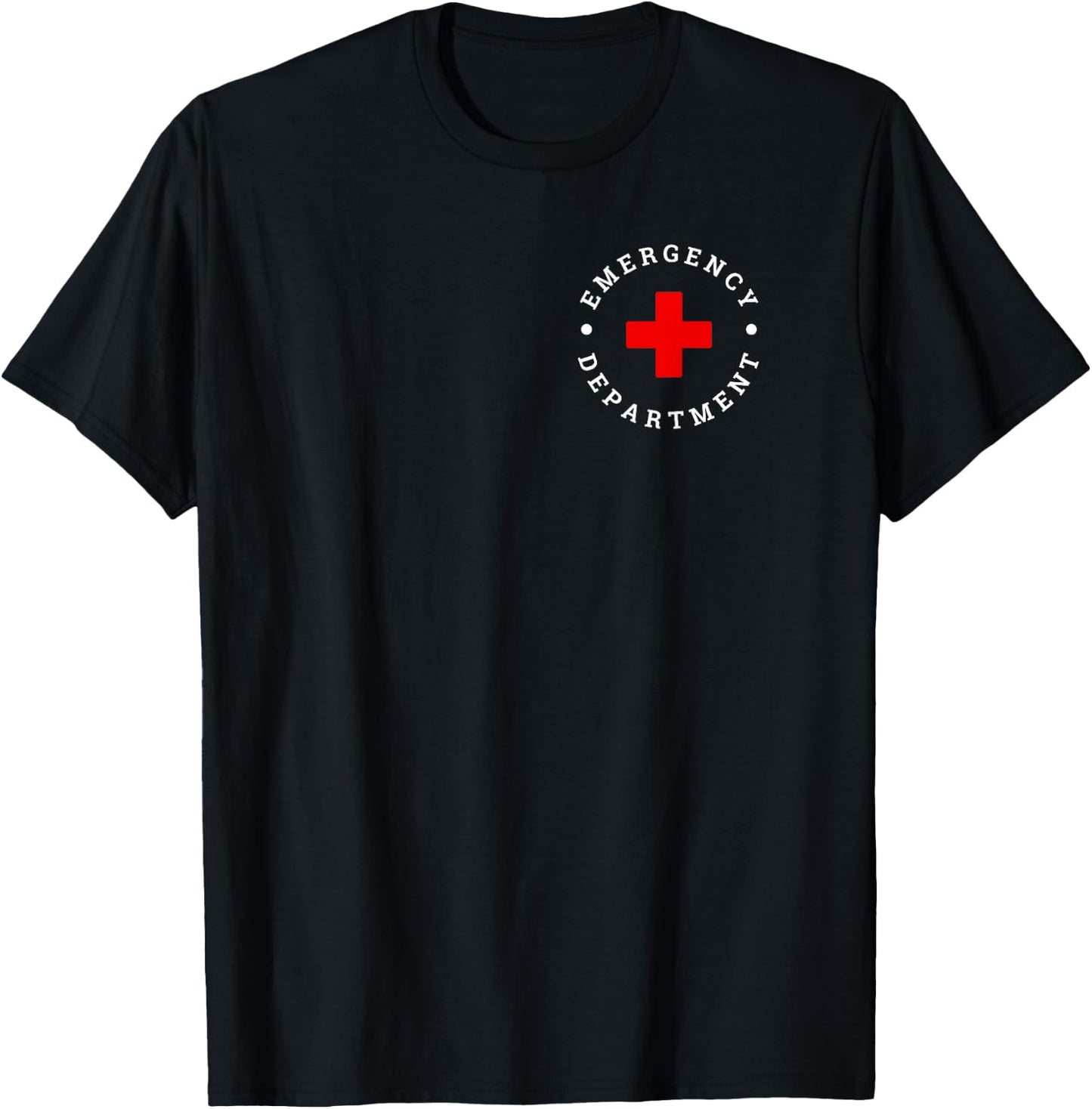 Emergency Department ER Trauma Front and Back Design T-Shirt - T-Shirt | Black