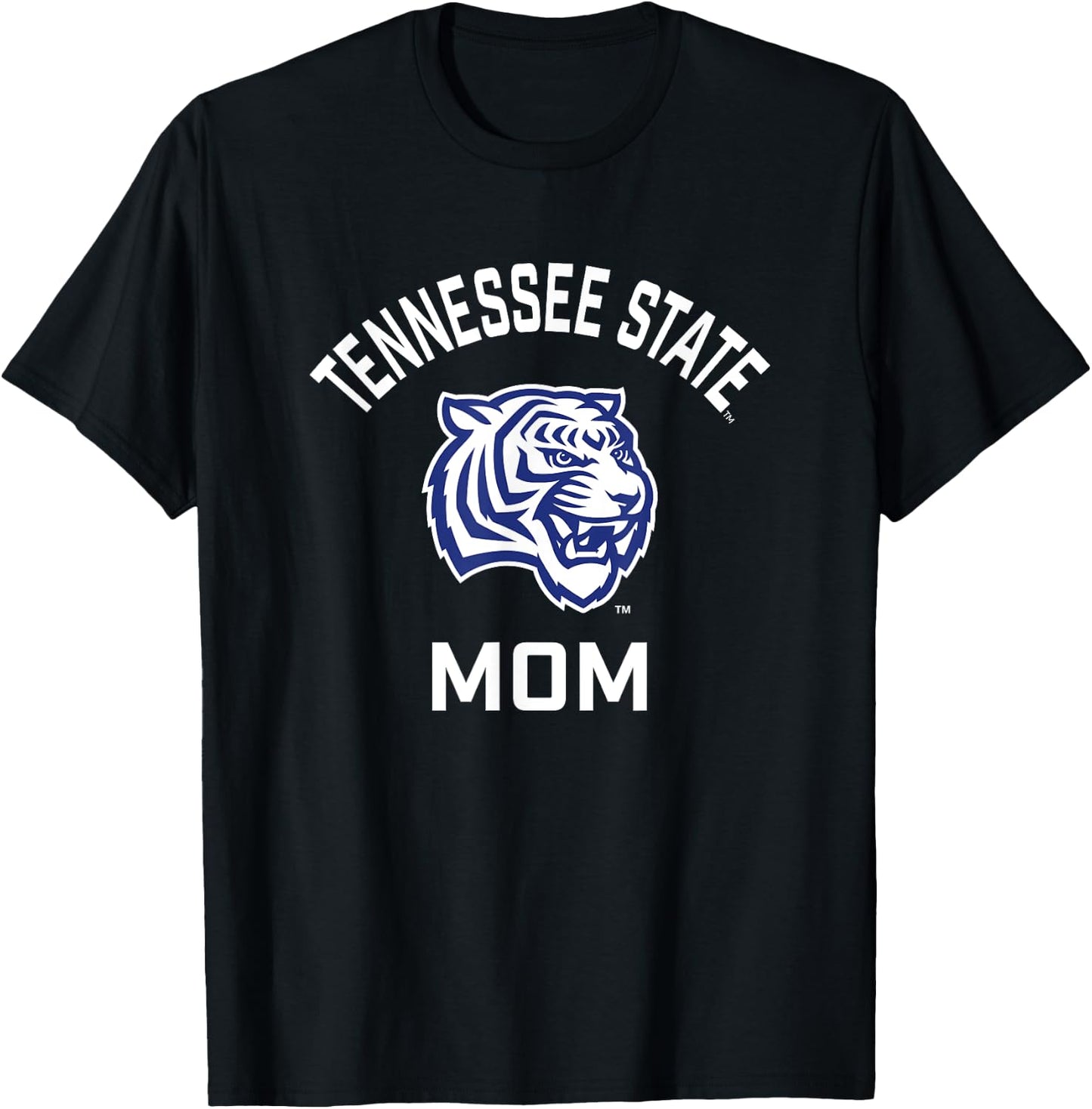 Tennessee State University TSU Tigers Arched Mom T-Shirt - T-Shirt | Black