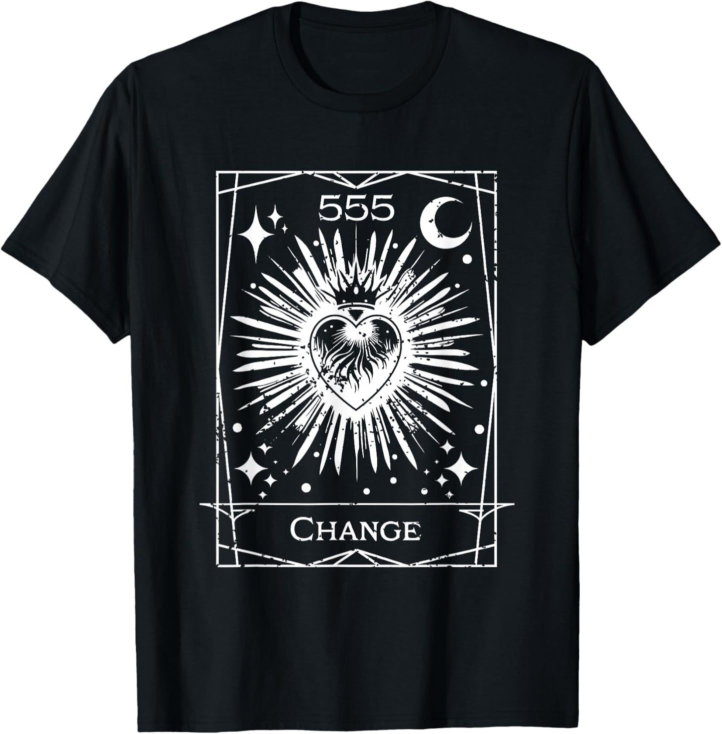 Angel Number 555 Change Numerology Personal Number 555 T-Shirt - T-Shirt | Black