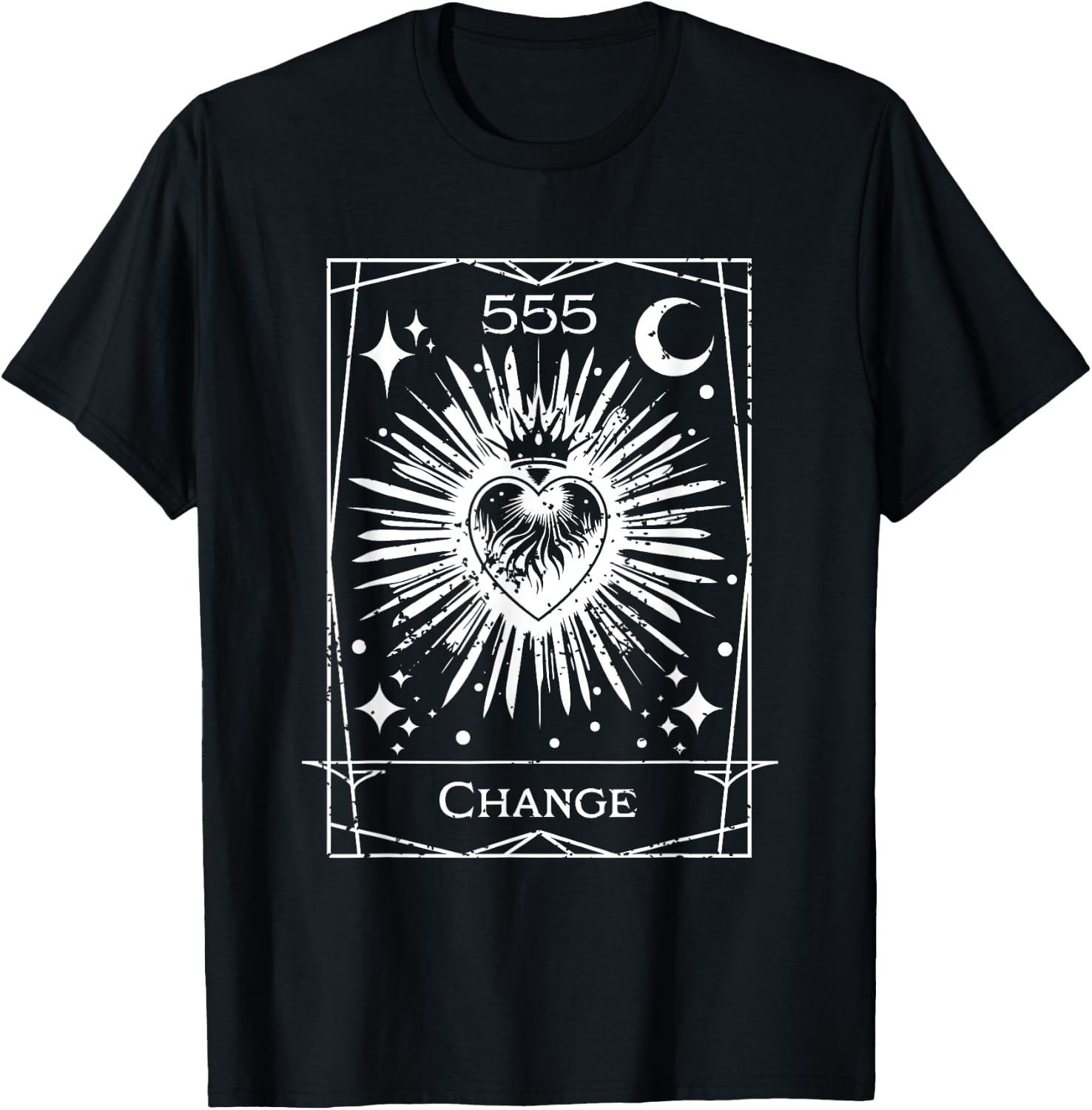 Angel Number 555 Change Numerology Personal Number 555 T-Shirt - T-Shirt | Black