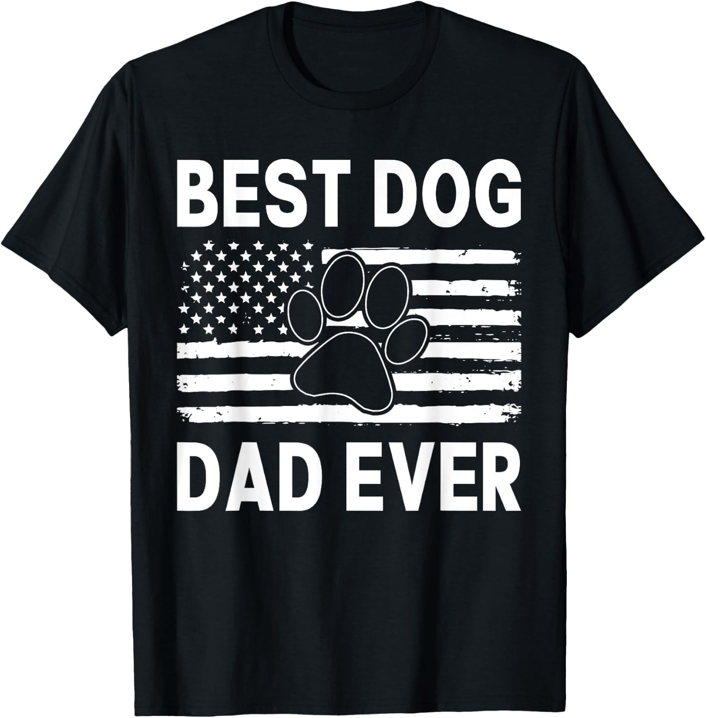 Funny Dad Fathers Day Dog Dad T-Shirt - T-Shirt | Black