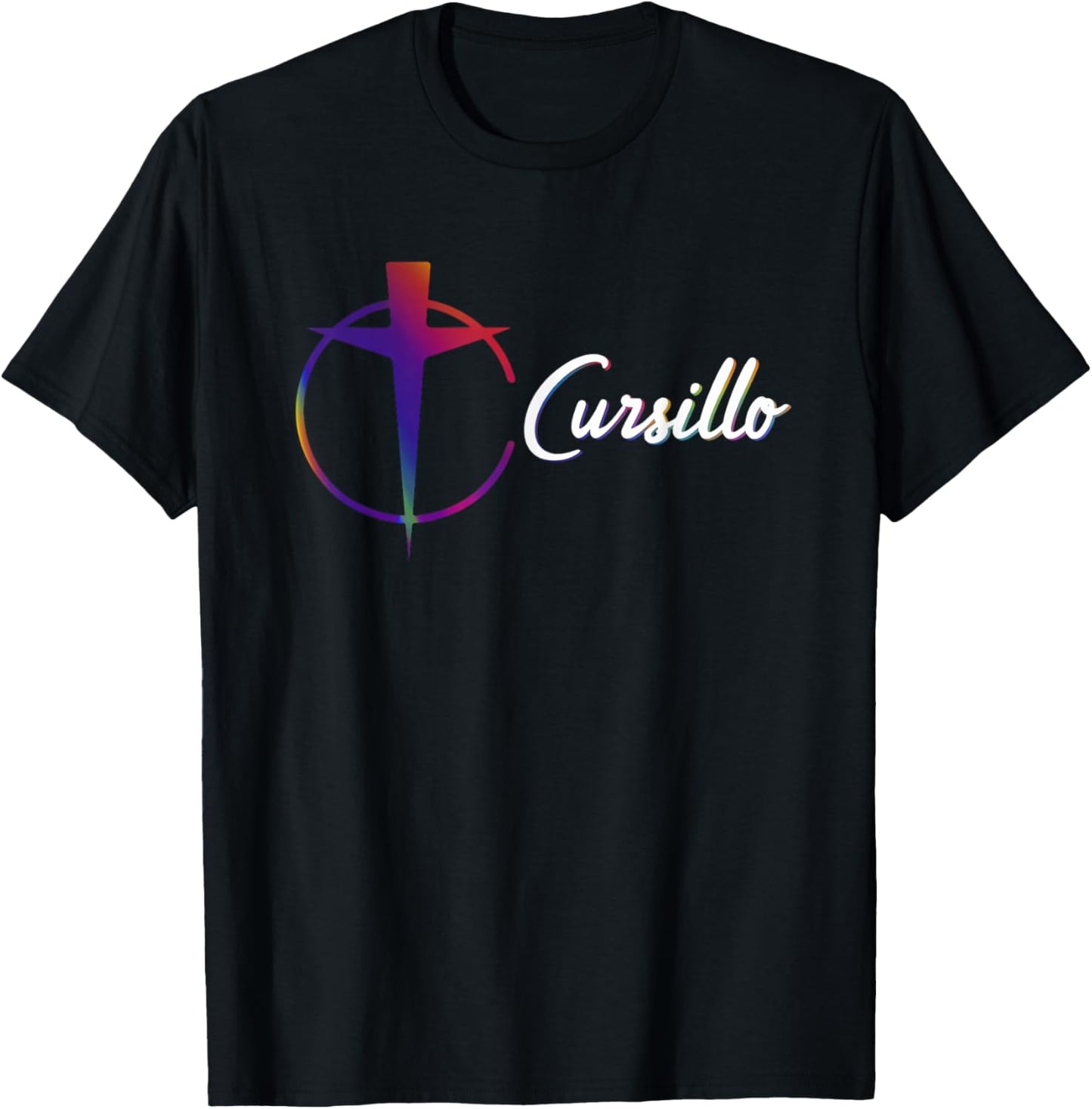 DeColores Cursillo Rainbow Rooster Catholic T-Shirt - T-Shirt | Black