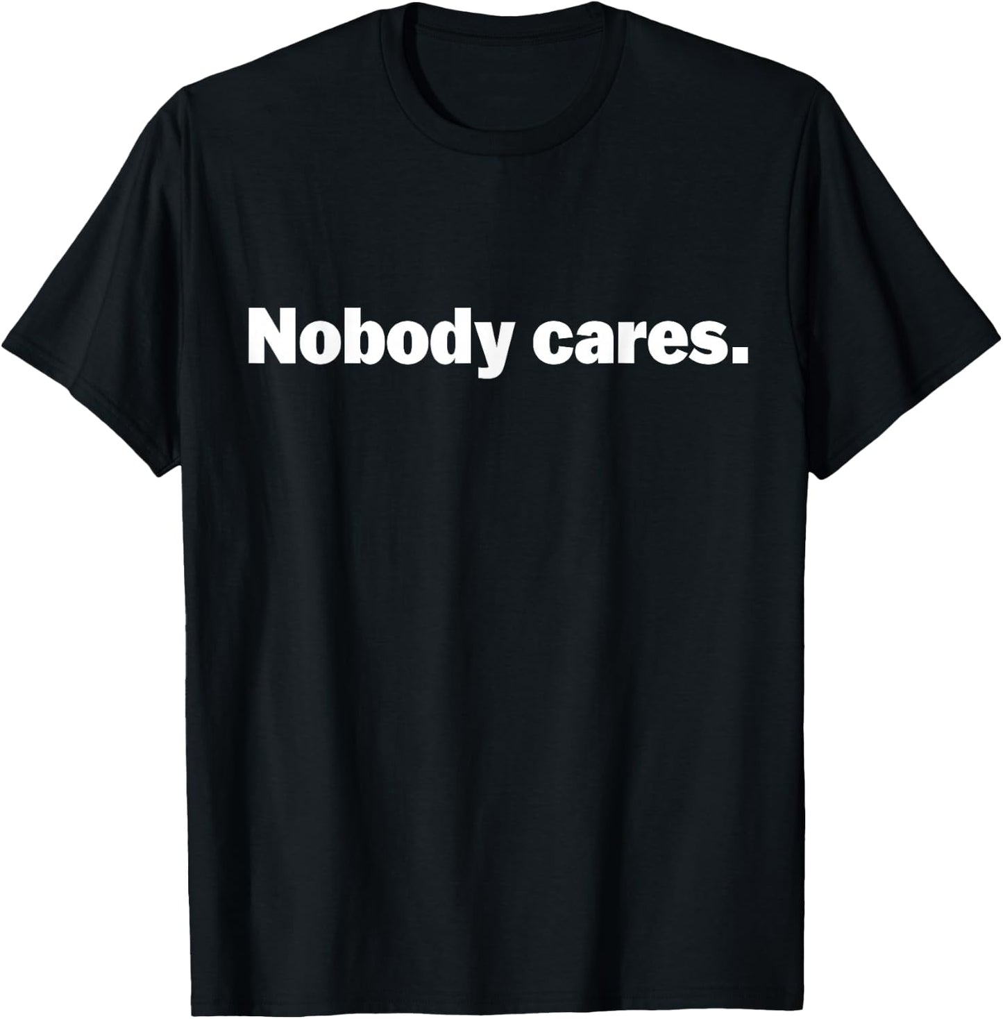 Nobody Cares Attitude D White Boston T-Shirt - T-Shirt | Black