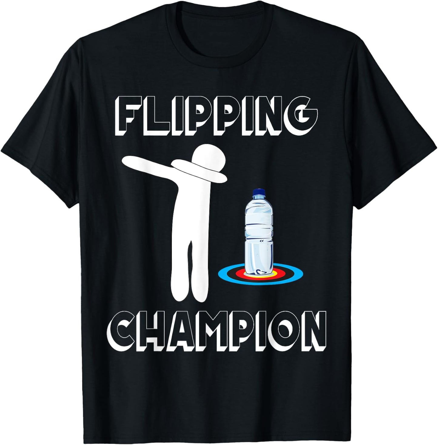 Water Bottle Flipping Dabbing Flipping Champion T-Shirt - T-Shirt | Black