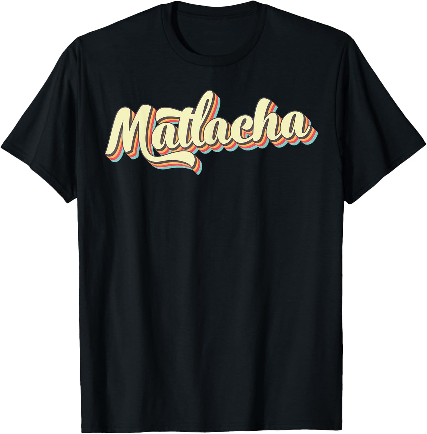 Matlacha Retro Art Baseball Font Vintage T-Shirt - T-Shirt | Black