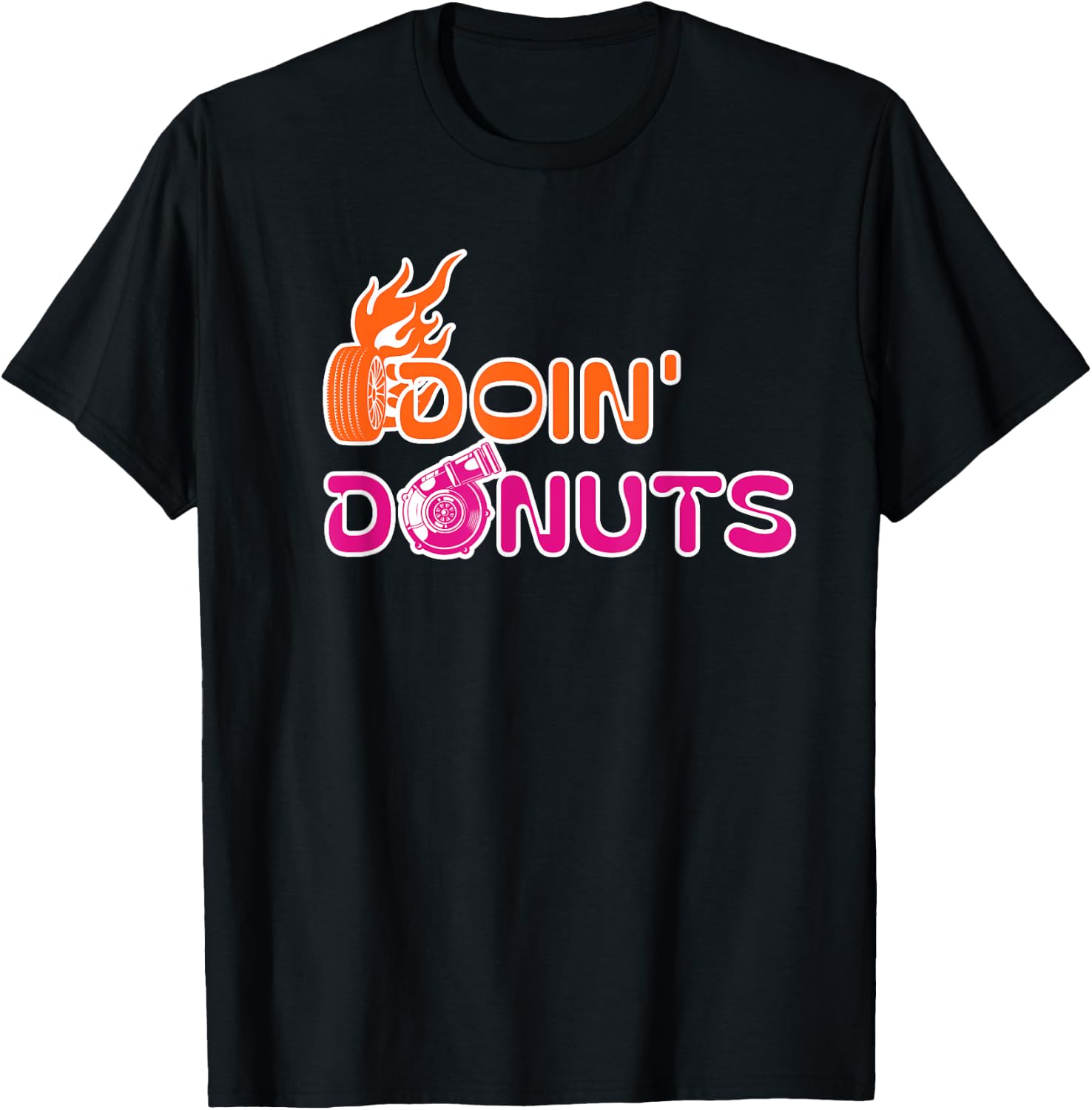 Doin' Donuts Funny Car Drift and Racing Cars Enthusiast Men T-Shirt - T-Shirt | Black
