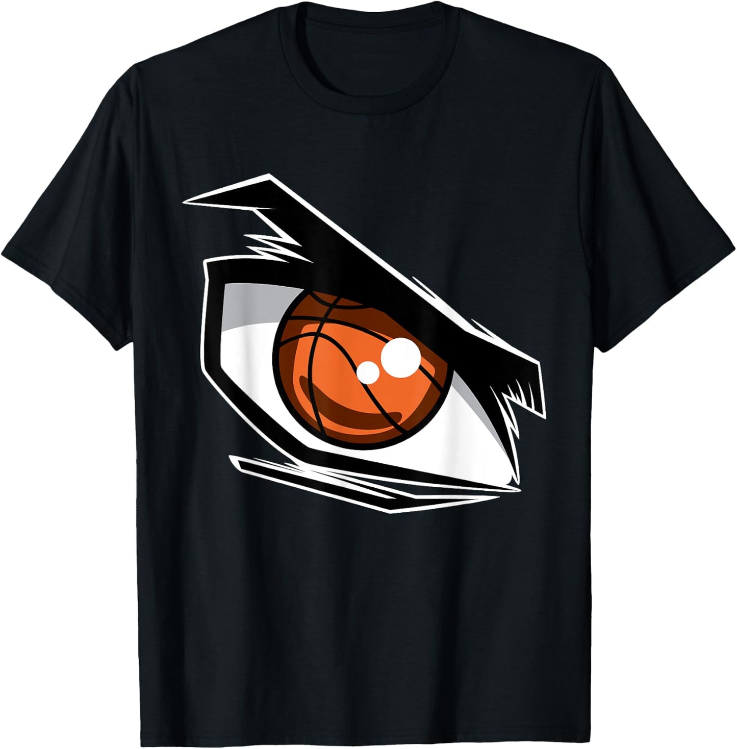 Basketball Teens Boys Girls Anime Fan Angry Eye Graphic T-Shirt - T-Shirt | Black