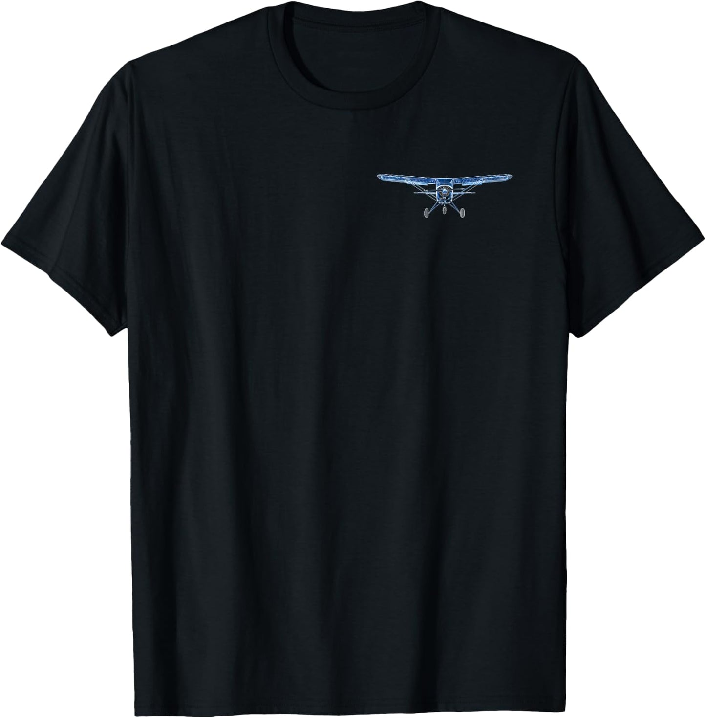 Pilot C172 Flying Airplane Mode On (2-Sided) T-Shirt - T-Shirt | Black