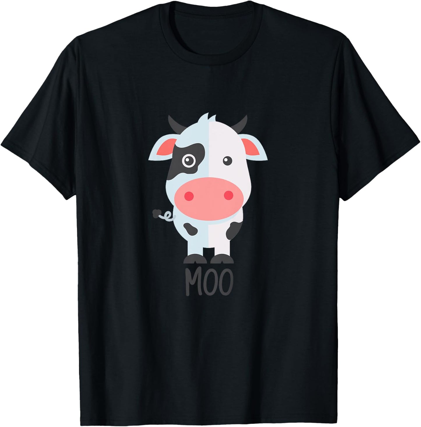 Cute Moo Cow Shirt T-Shirt - T-Shirt | Black