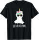 Llamacorn Shirt Girls Llama Unicorn Funny Kids Gift T-Shirt - T-Shirt | Black